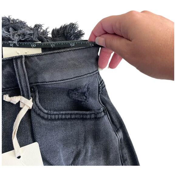 LTJ Frayed hem black denim shorts XS NWT - Picture 5 of 8